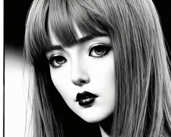 Striking Portrait of a Figure with Ethereal Features