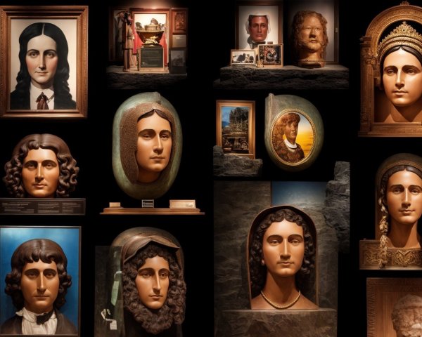 Artistic Depictions of a Woman's Head in Various Styles