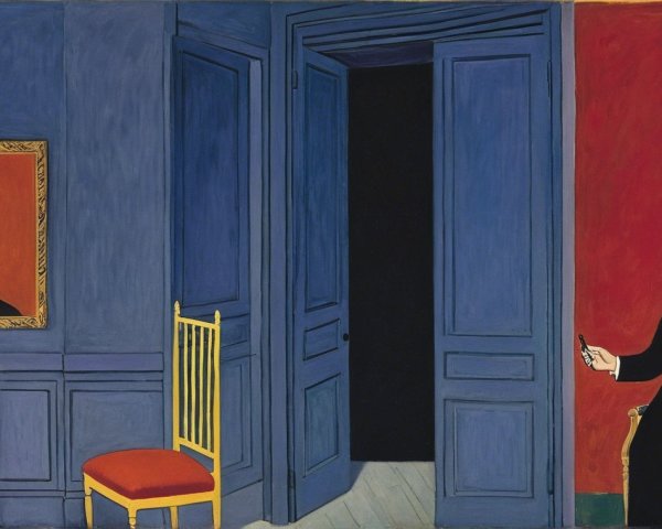 Contrasting Room with Portrait and Seated Figure