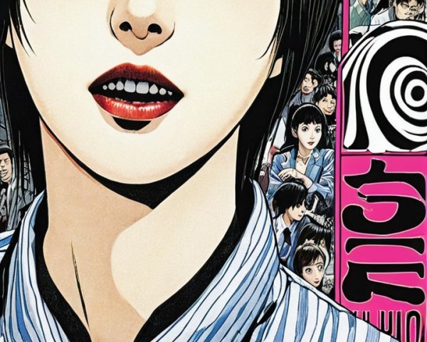 Dramatic Manga Cover with Intense Young Woman