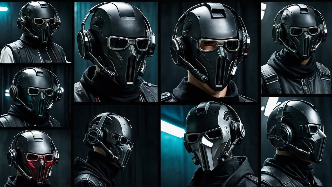 Futuristic Helmet Collection with Sleek Designs and Accents