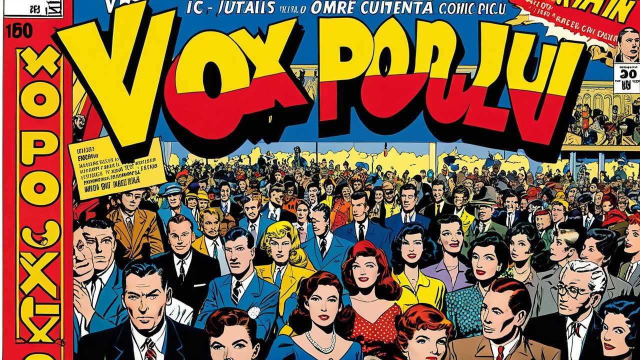 Vibrant Comic Book Cover Featuring Diverse Crowd