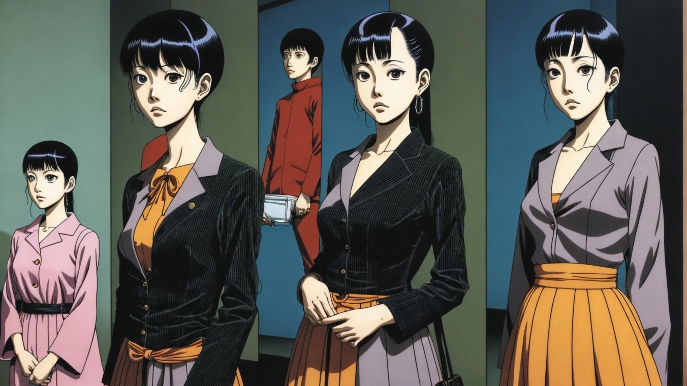 Illustrations of a Woman in Diverse Fashion Styles