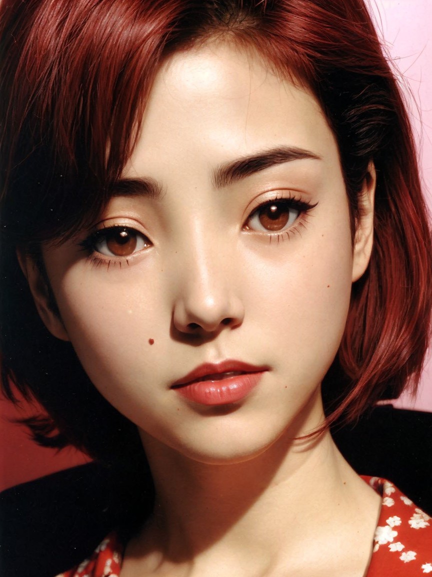 Close-Up Portrait of a Young Woman with Red Hair