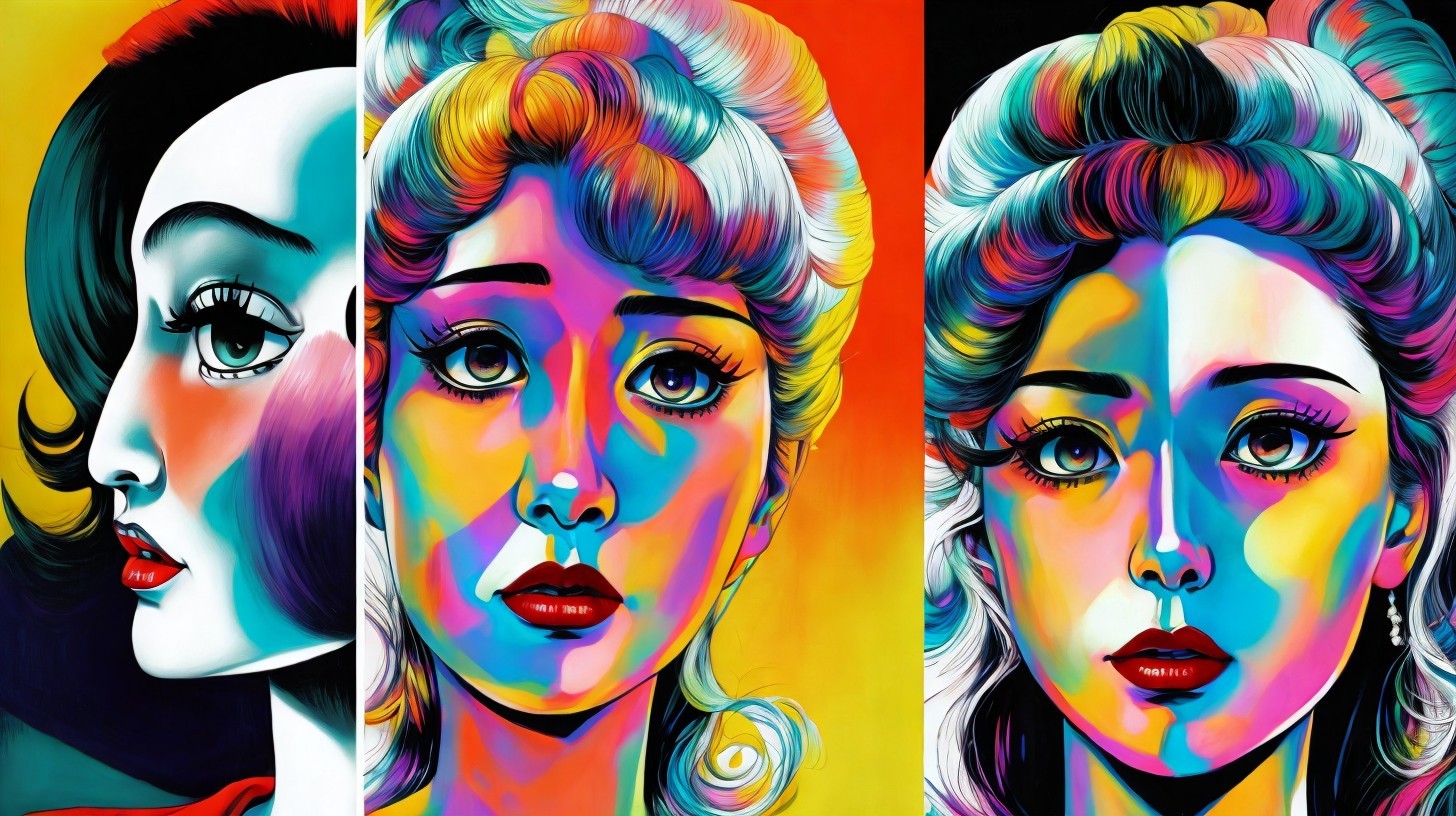 Digital Pop Art Portraits of Women with Unique Features
