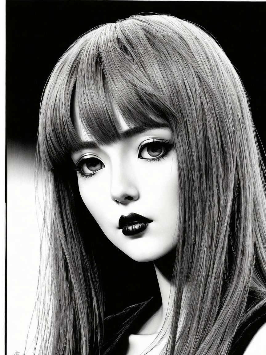 Striking Portrait of a Figure with Ethereal Features