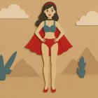Model in Bold Outfit with Fantastical Birds