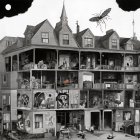 Cybernetically Enhanced Women in Futuristic Cityscape