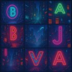 Surreal Still Life of Dark Blue Suitcase Compartments