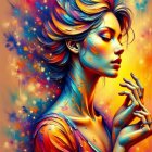 Surreal Landscape with Abstract Forms and Whimsical Characters