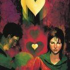 Women in Green Outfits Surrounded by Fantasy Elements