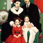Family in Christmas Attire Posing for Holiday Photo
