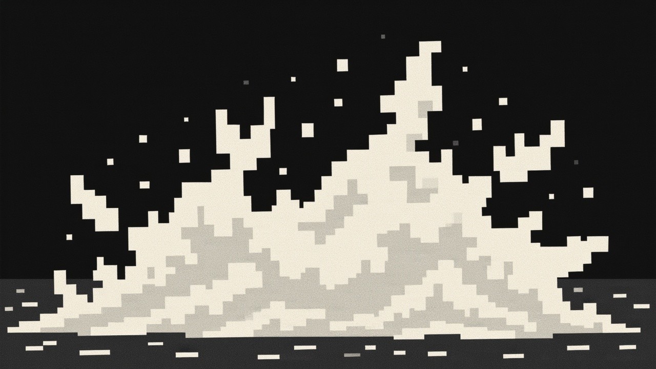 Pixelated Wave Design in Retro Aesthetic Colors