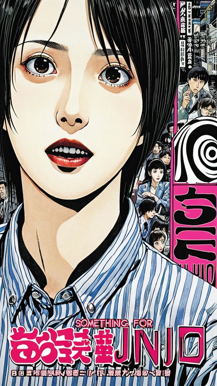 Dramatic Manga Cover with Intense Young Woman