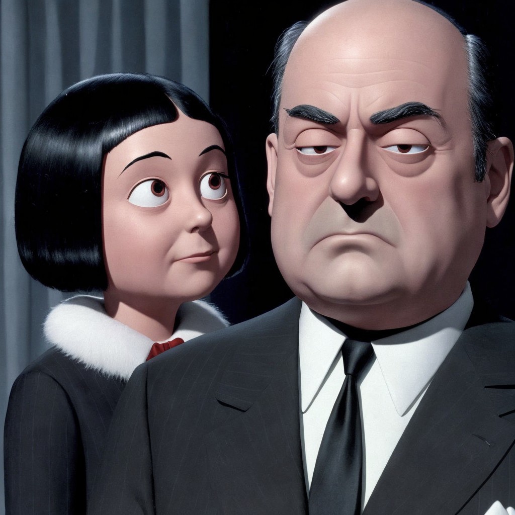 Animated Characters in Dramatic Pose and Attire