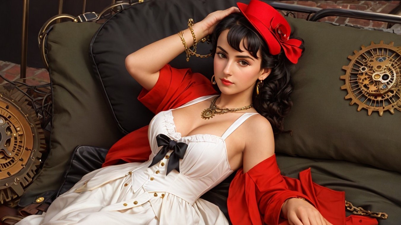 Vintage-inspired fashion in a steampunk setting