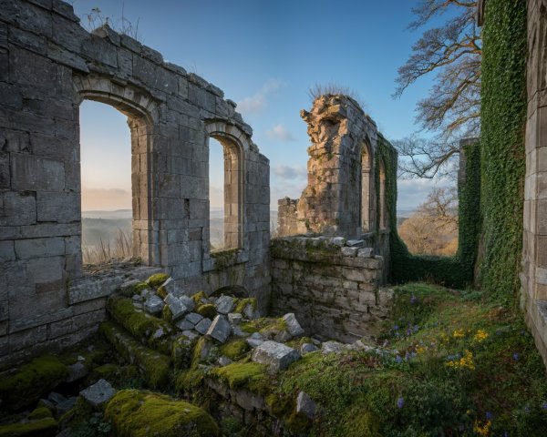 Ruins of a Stone Structure Surrounded by Nature