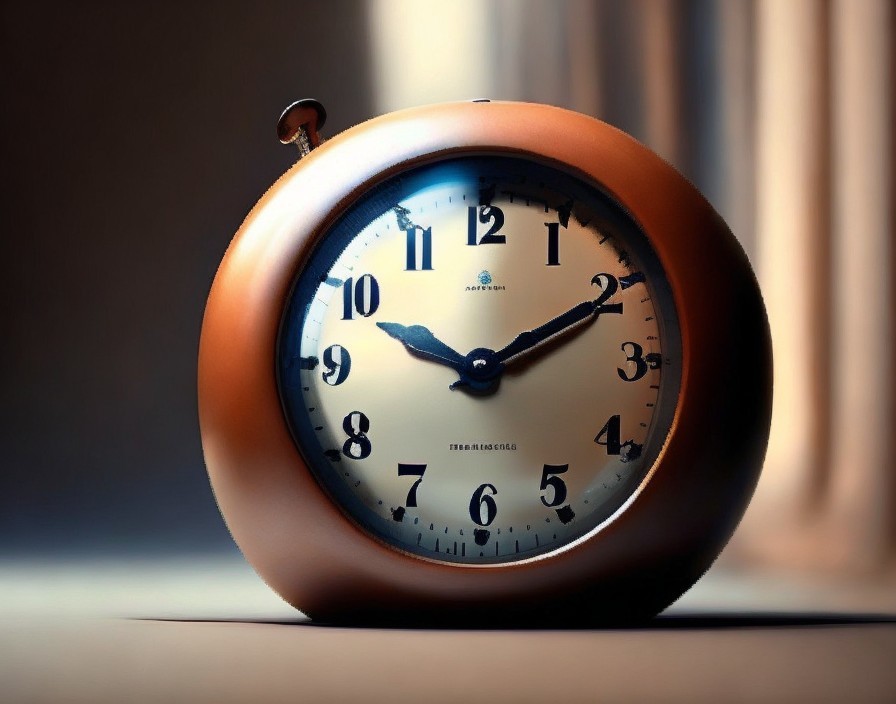 Vintage Brown Alarm Clock with Classic Design Features