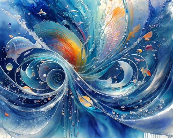 Vibrant Underwater Scene with Fish and Coral Life