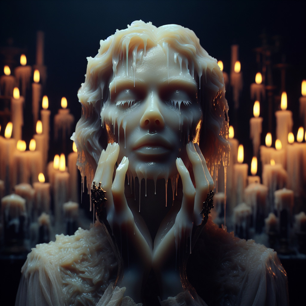 Ethereal Mannequin Figure with Candlelight Glow