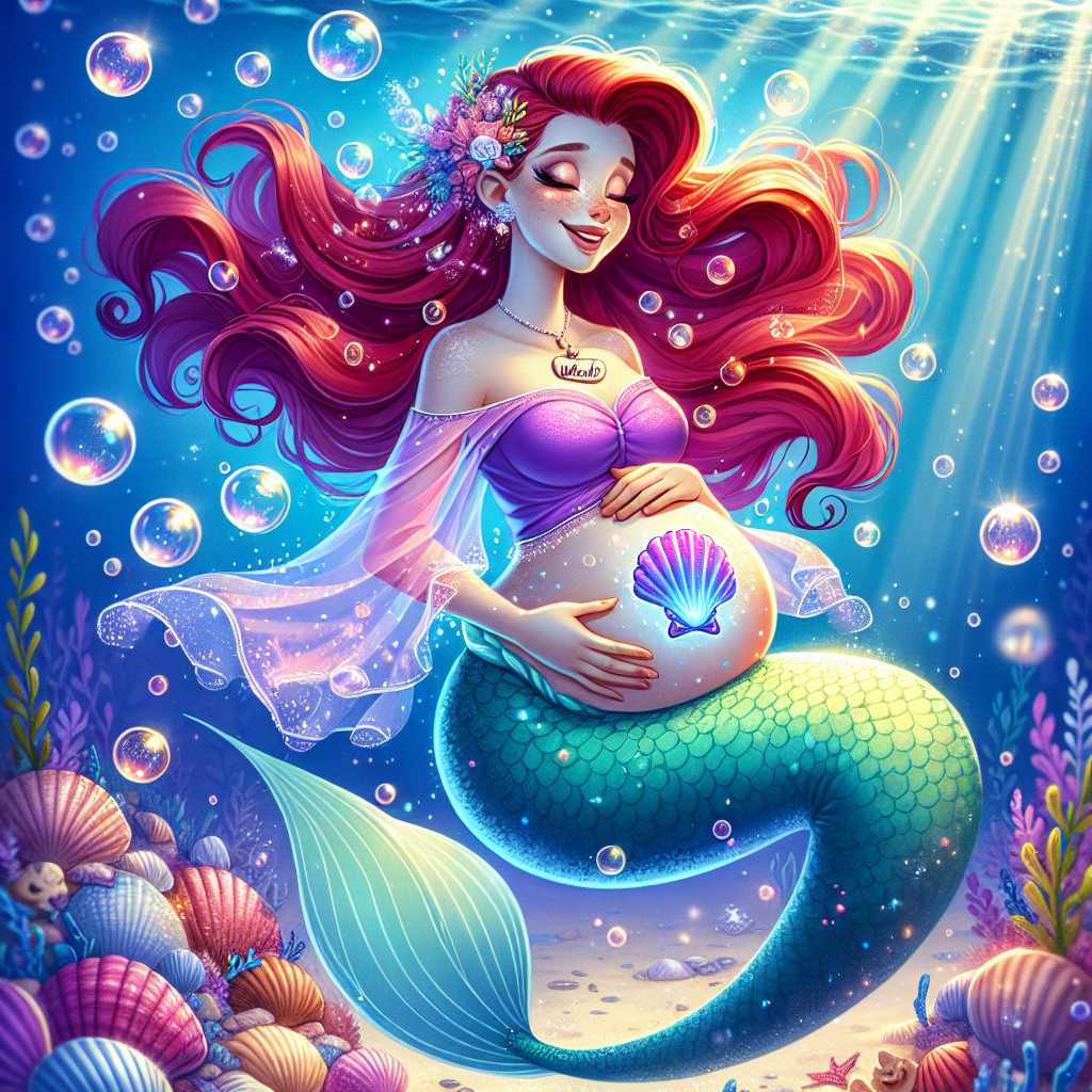 Colorful Underwater Scene with Joyful Mermaid