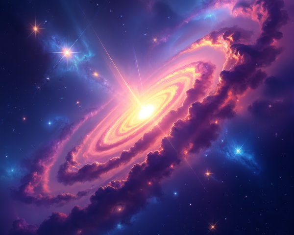 Vibrant Spiral Galaxy Surrounded by Cosmic Beauty