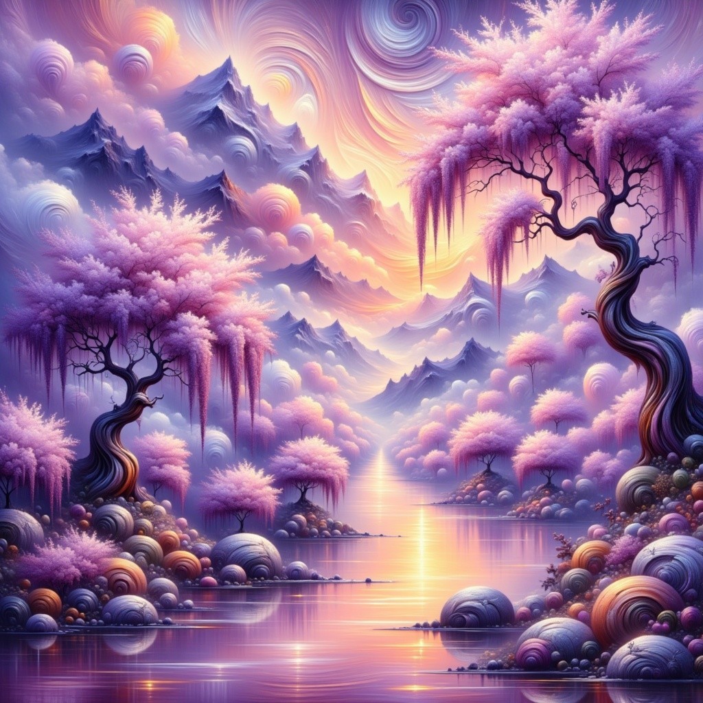 Serene Landscape with Mountains and Tranquil Lake
