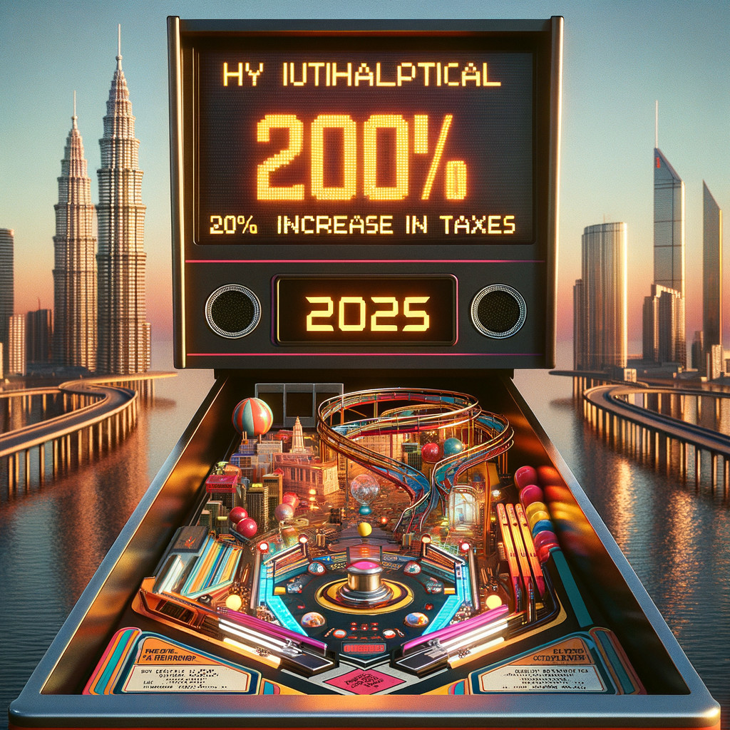 Futuristic Pinball Machine with City Skyline Features