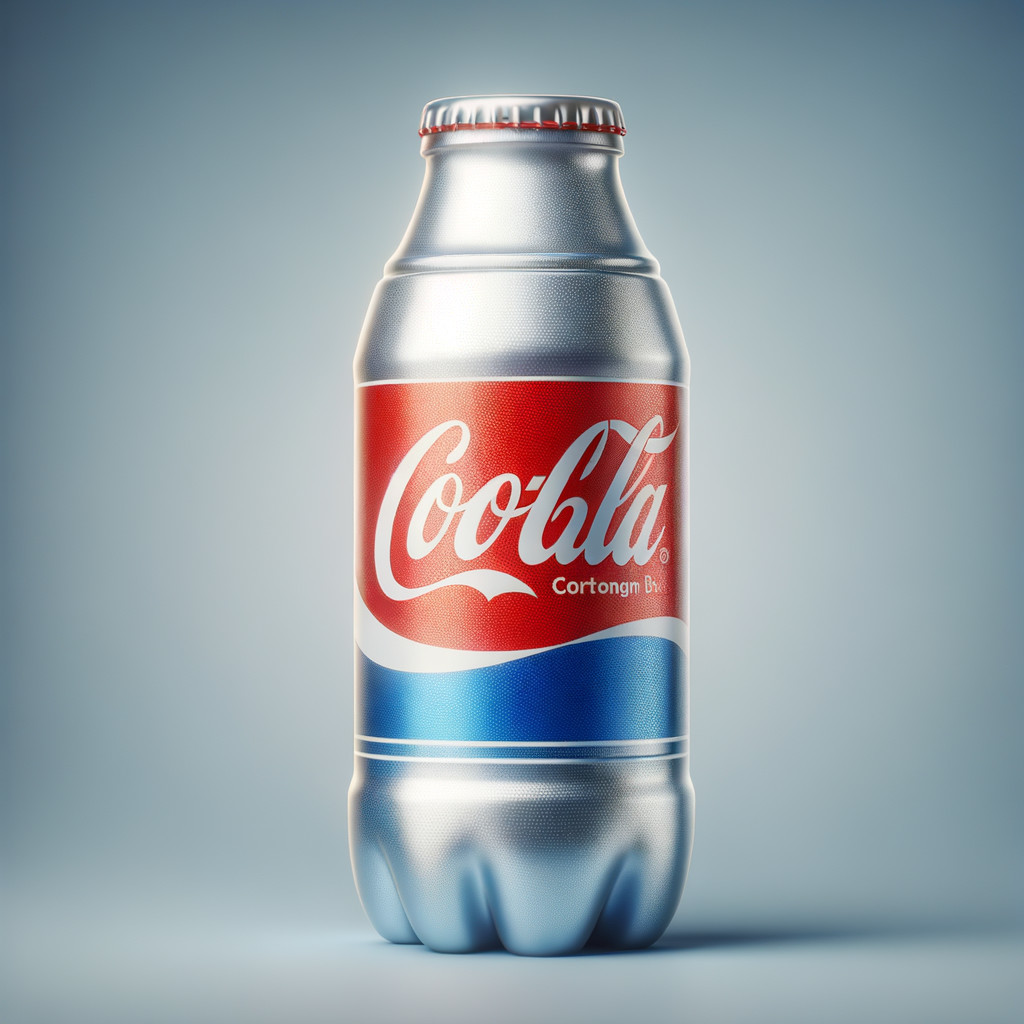 Retro-Inspired Metallic Soda Bottle Design Features