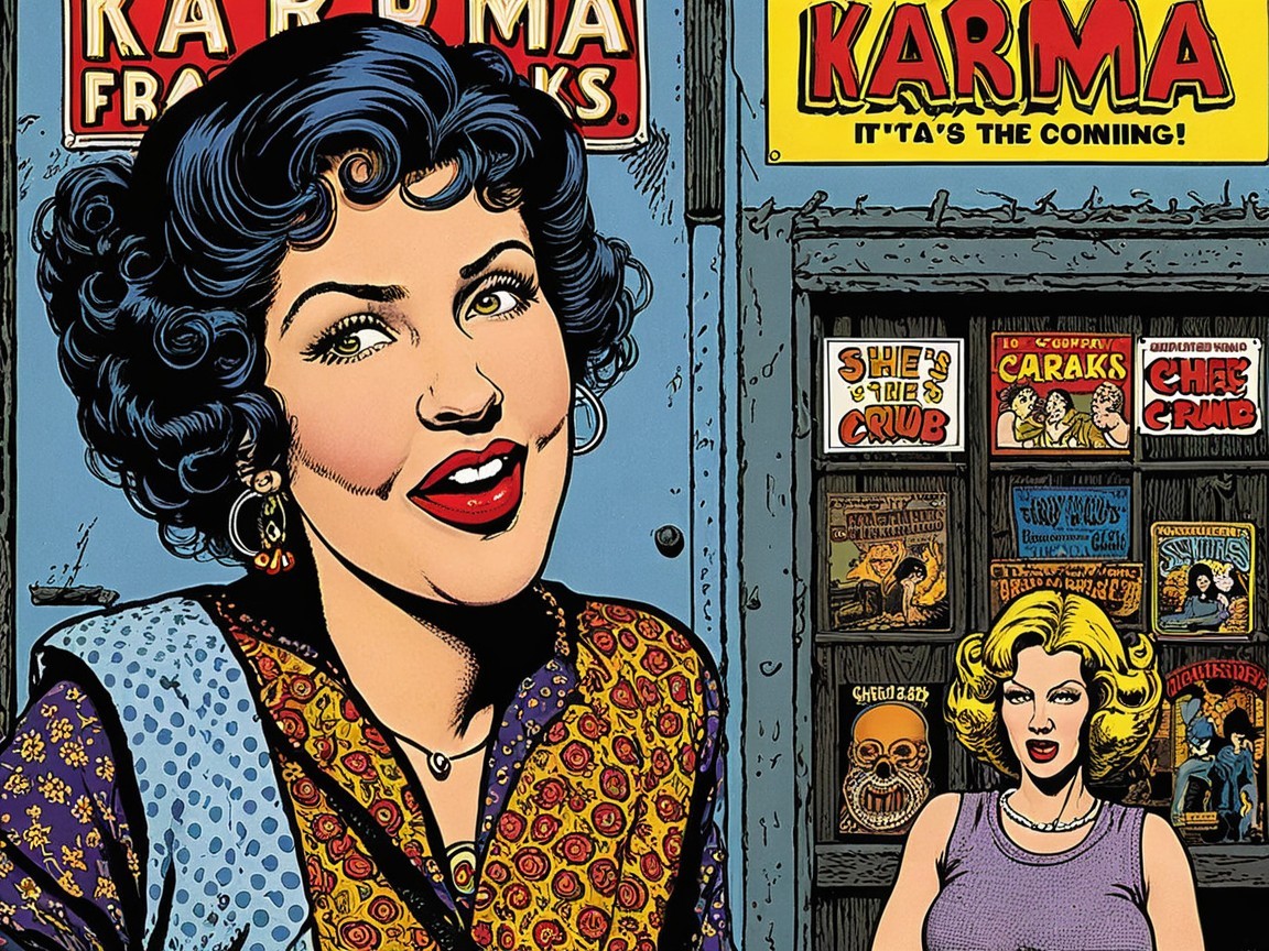 Stylized Women in Comic Book Art with Colorful Covers