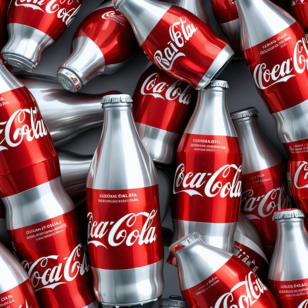 Chaotic Arrangement of Metallic Coca-Cola Bottles