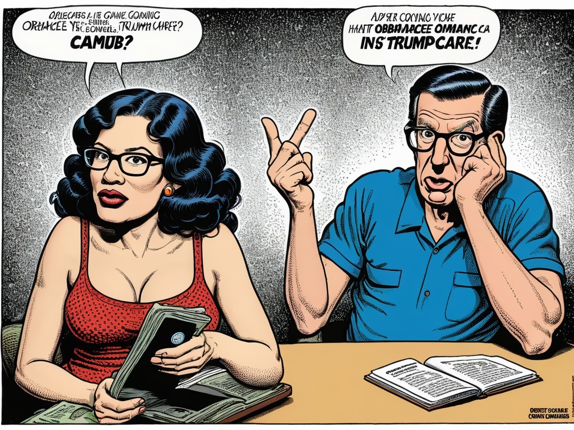 Comic Scene of Characters Discussing Financial Issues