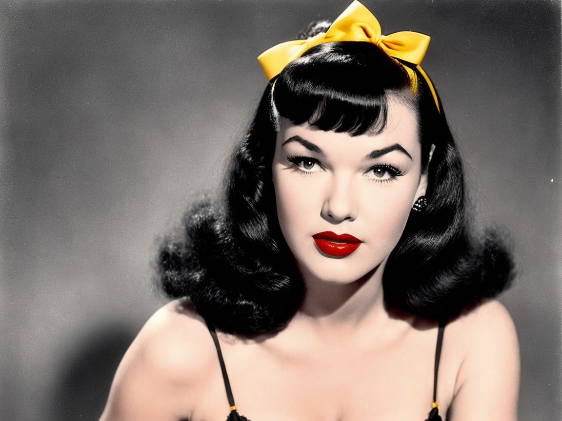 Close-up portrait of a woman with striking makeup