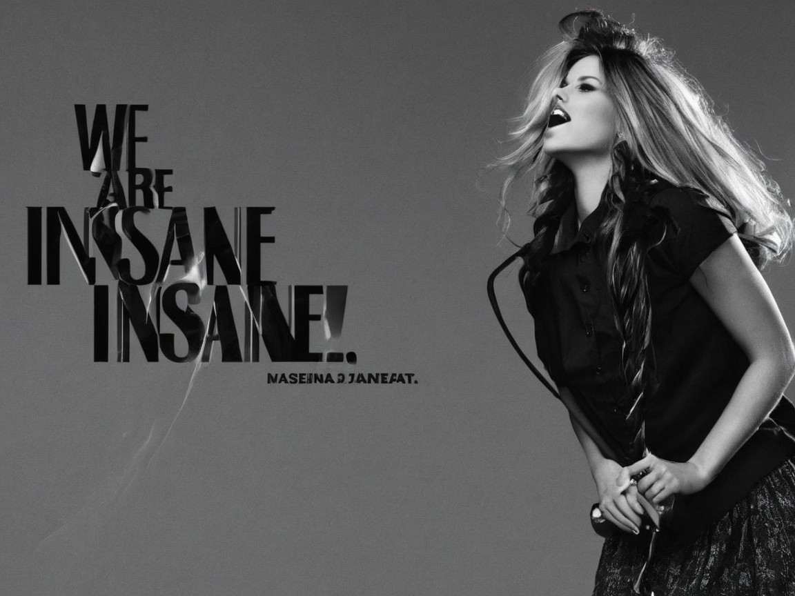 Dynamic Black and White Image of Confident Woman