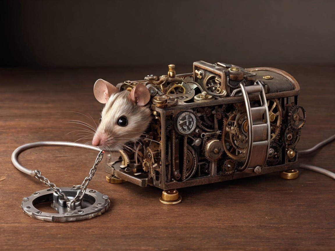 Steampunk Mechanical Mouse from Clockwork Box Design