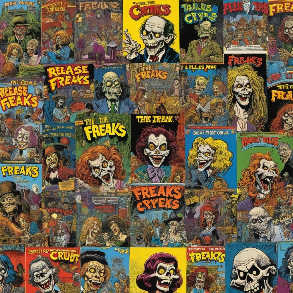 Colorful Comic Book Covers with Eerie Characters