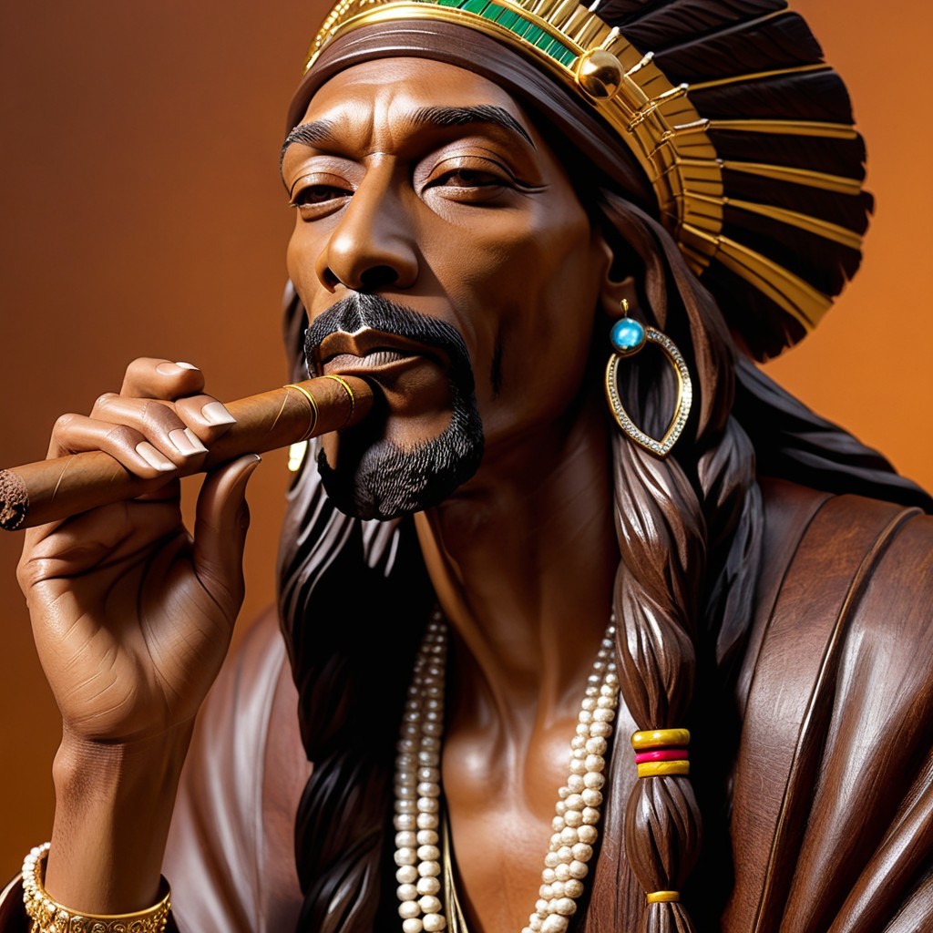 Detailed Statue of Regal Figure in Traditional Attire