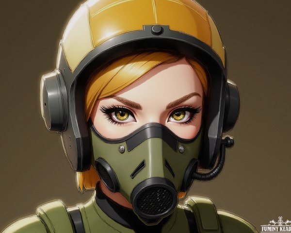 Female Character with Green Eyes and Tactical Gear