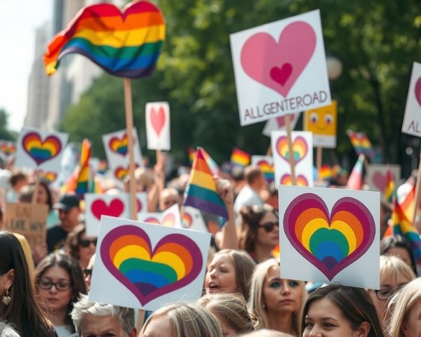Vibrant City Square Celebration for LGBTQ+ Rights