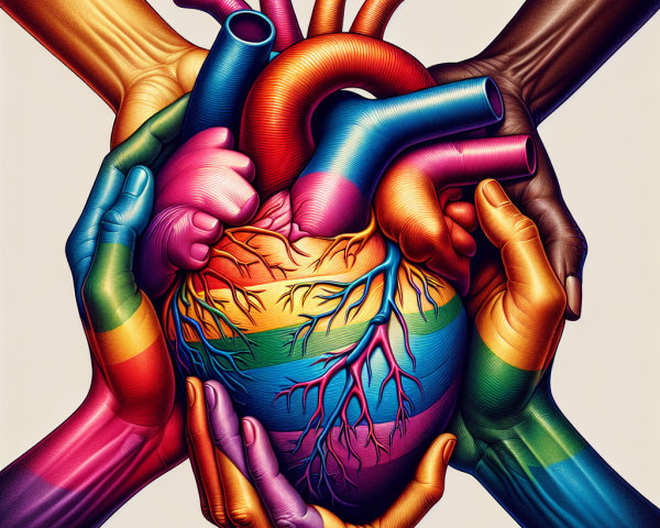 Vibrant Heart Artwork Symbolizing Unity and Diversity