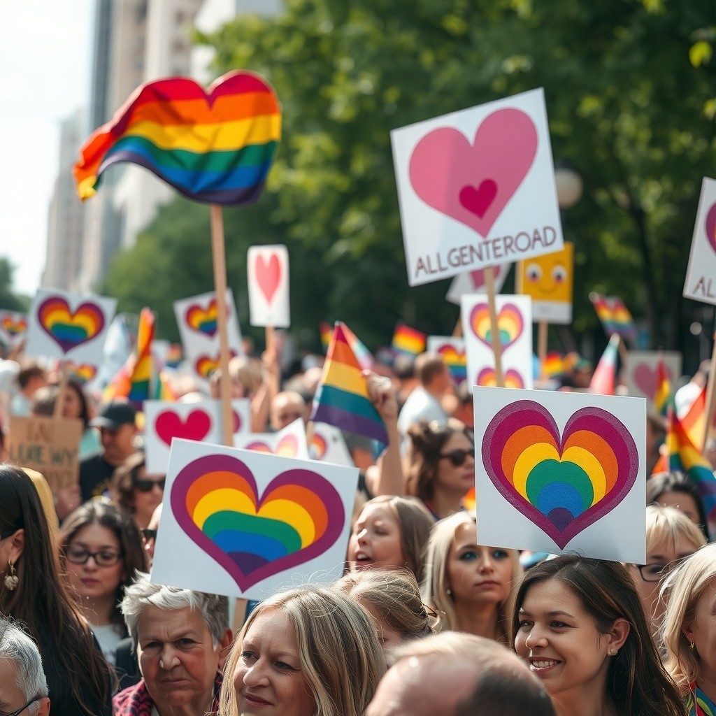 Vibrant City Square Celebration for LGBTQ+ Rights
