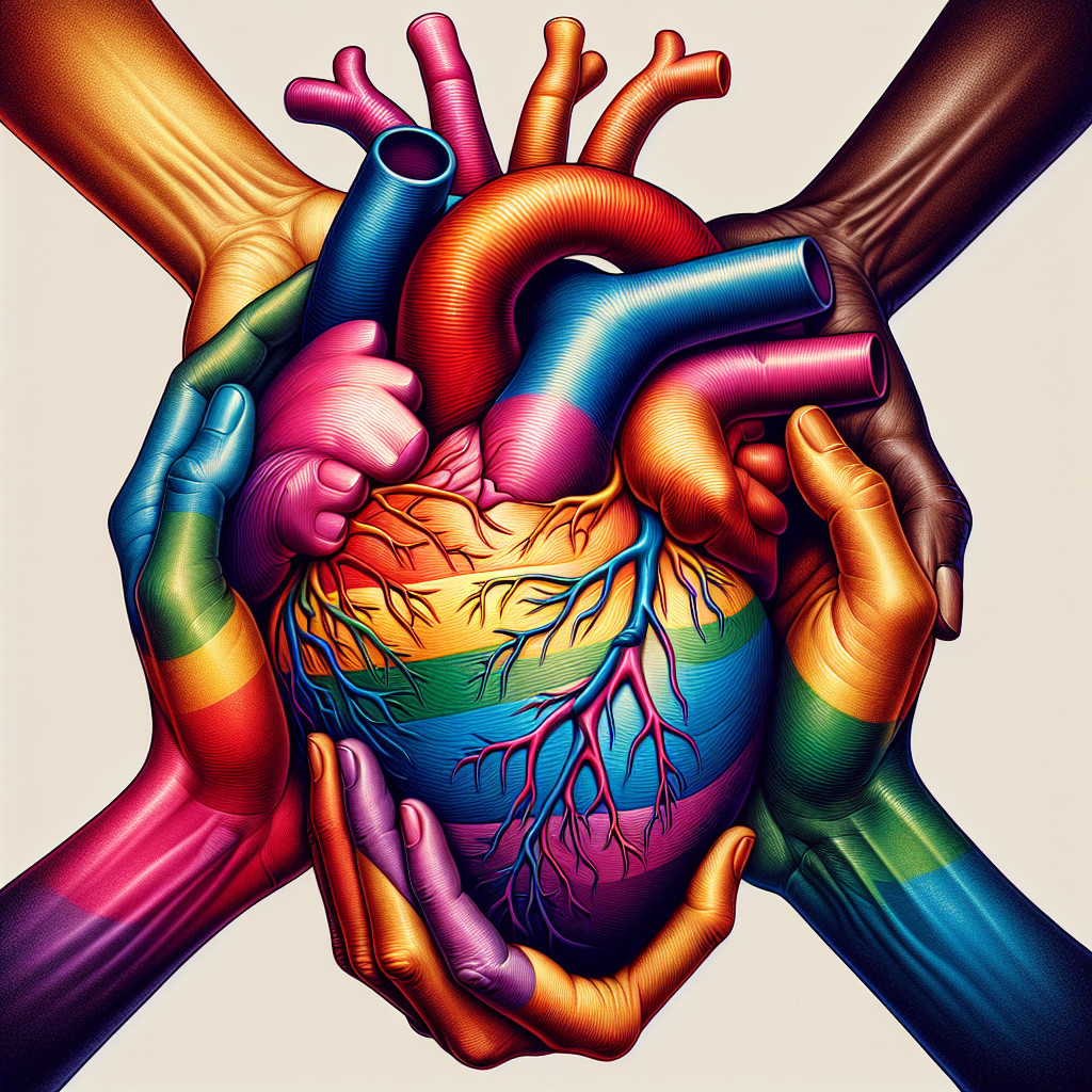 Vibrant Heart Artwork Symbolizing Unity and Diversity