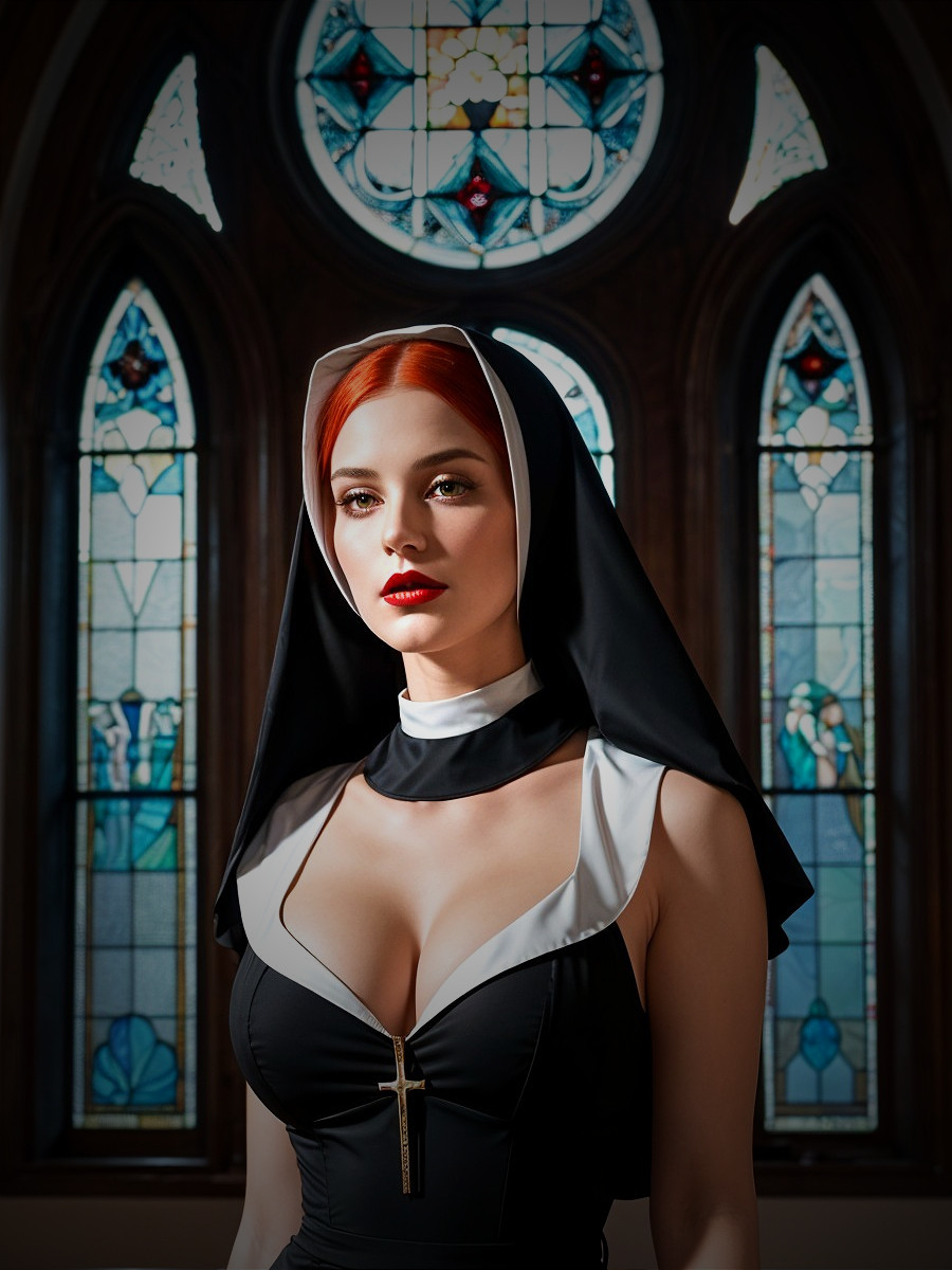 Stylish Nun Costume with Contemporary Design Elements