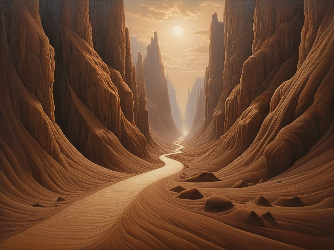 Vast Canyon Landscape with Rugged Cliffs and River