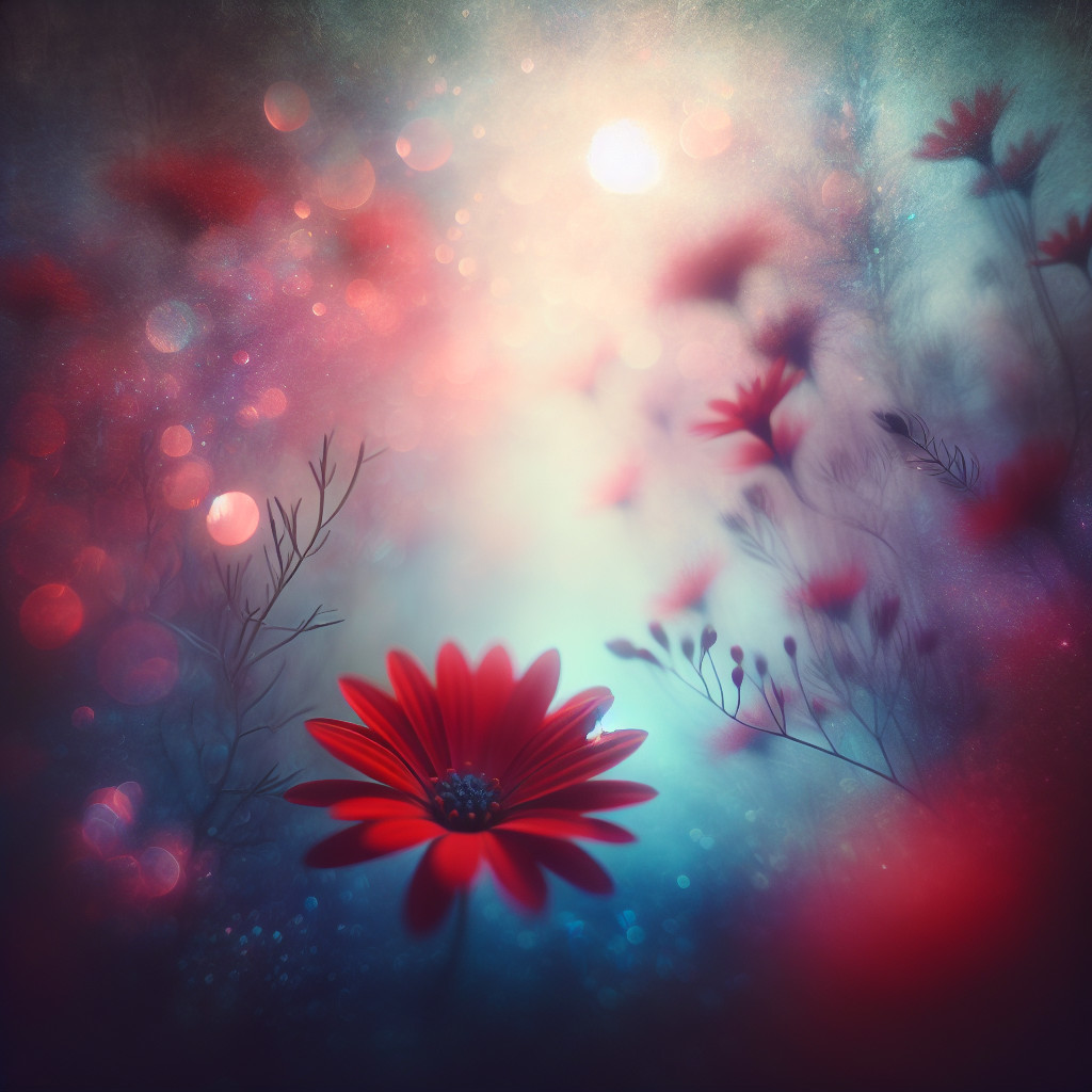 Ethereal Floral Composition with Soft Light Effects
