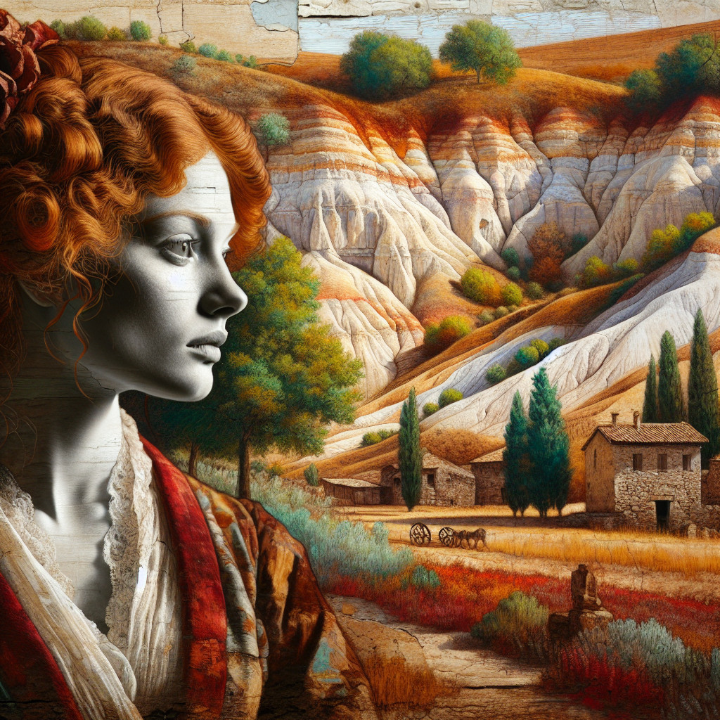 Portrait of a Young Woman in Autumn Landscape
