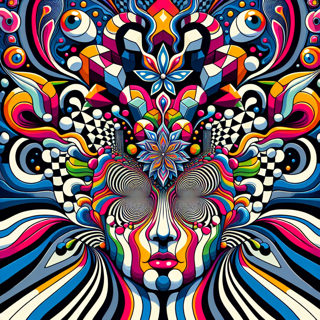 Vibrant Abstract Illustration with Geometric Shapes