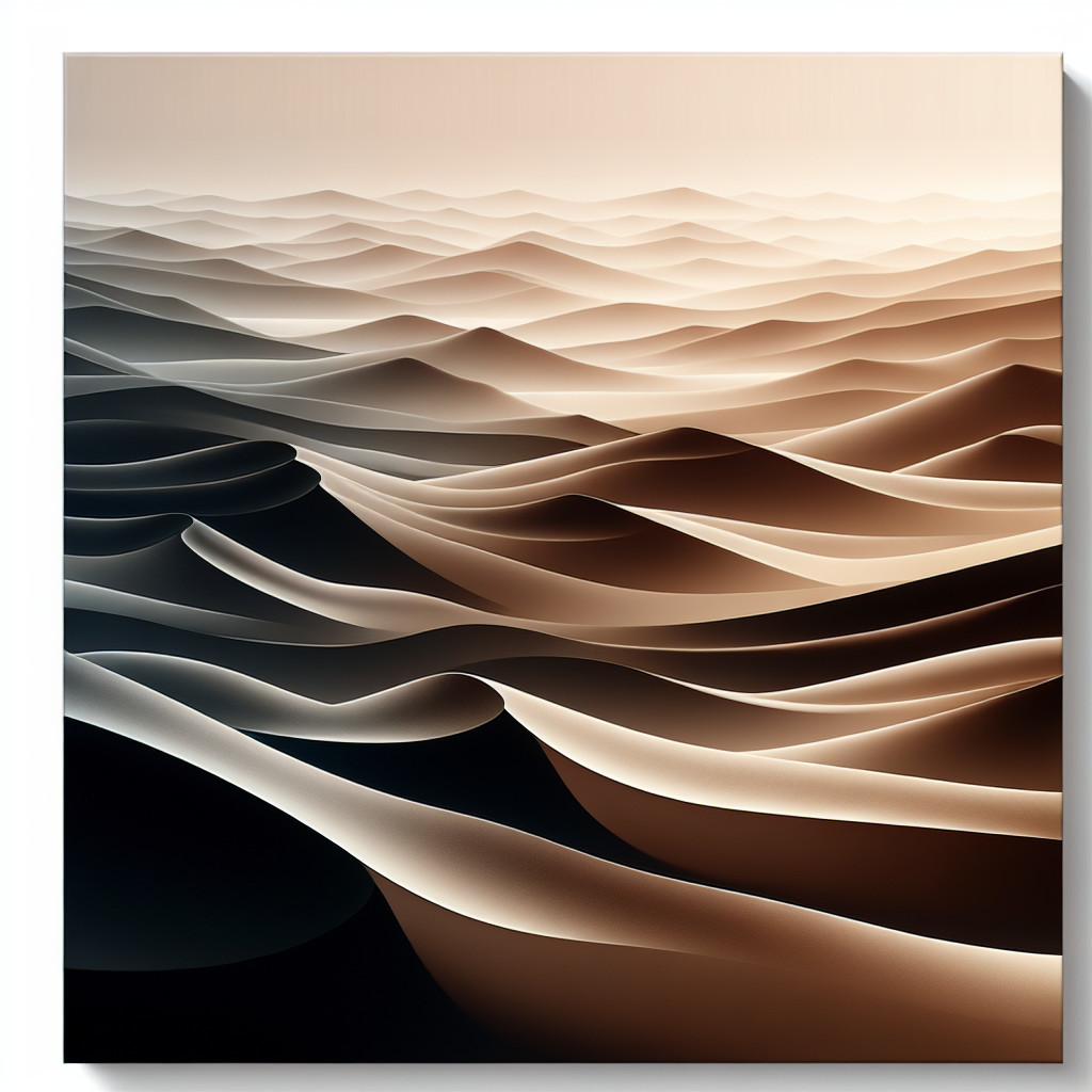 Abstract Landscape of Soft Desert Dunes in Warm Tones