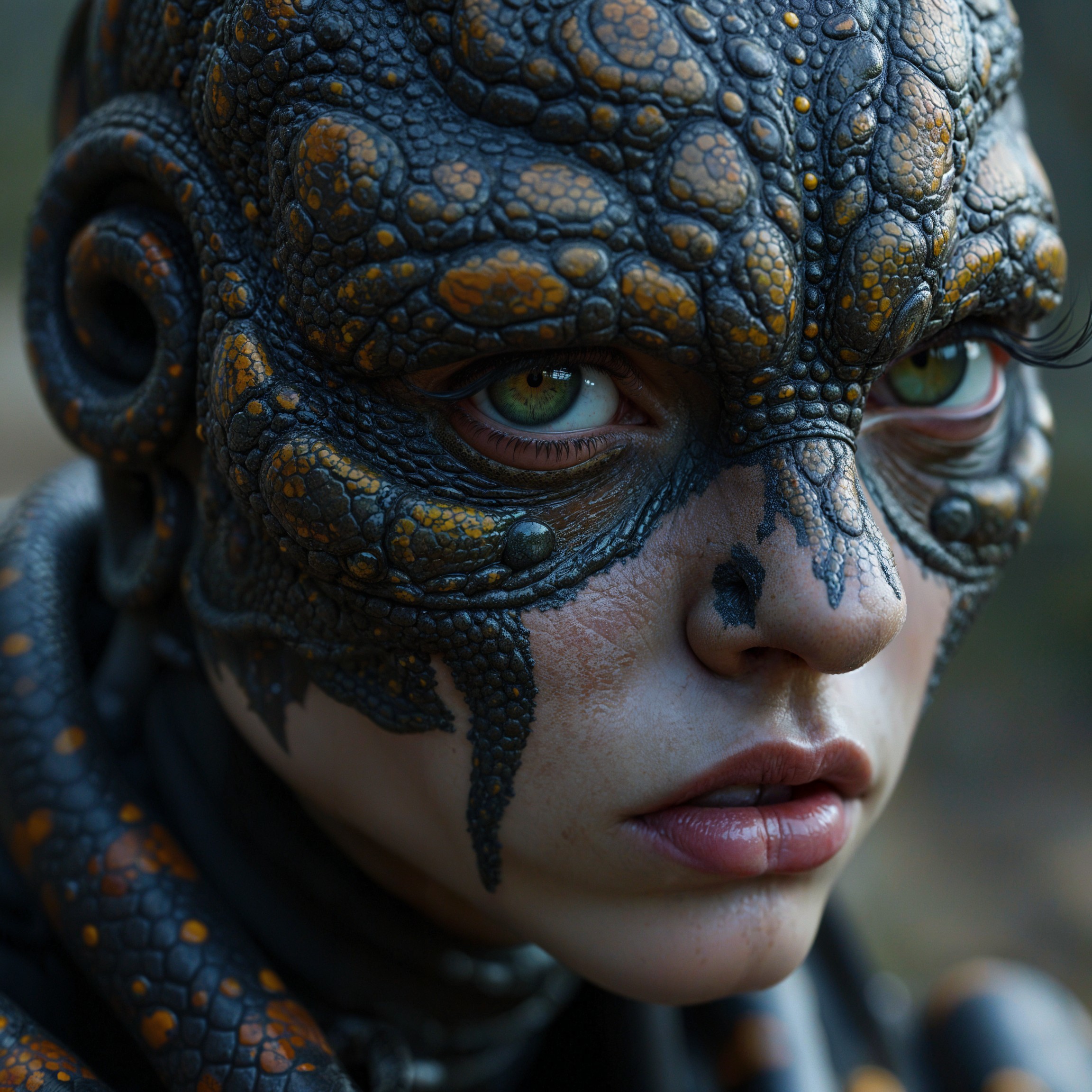 Octopus-like Character with Textured Skin and Patterns