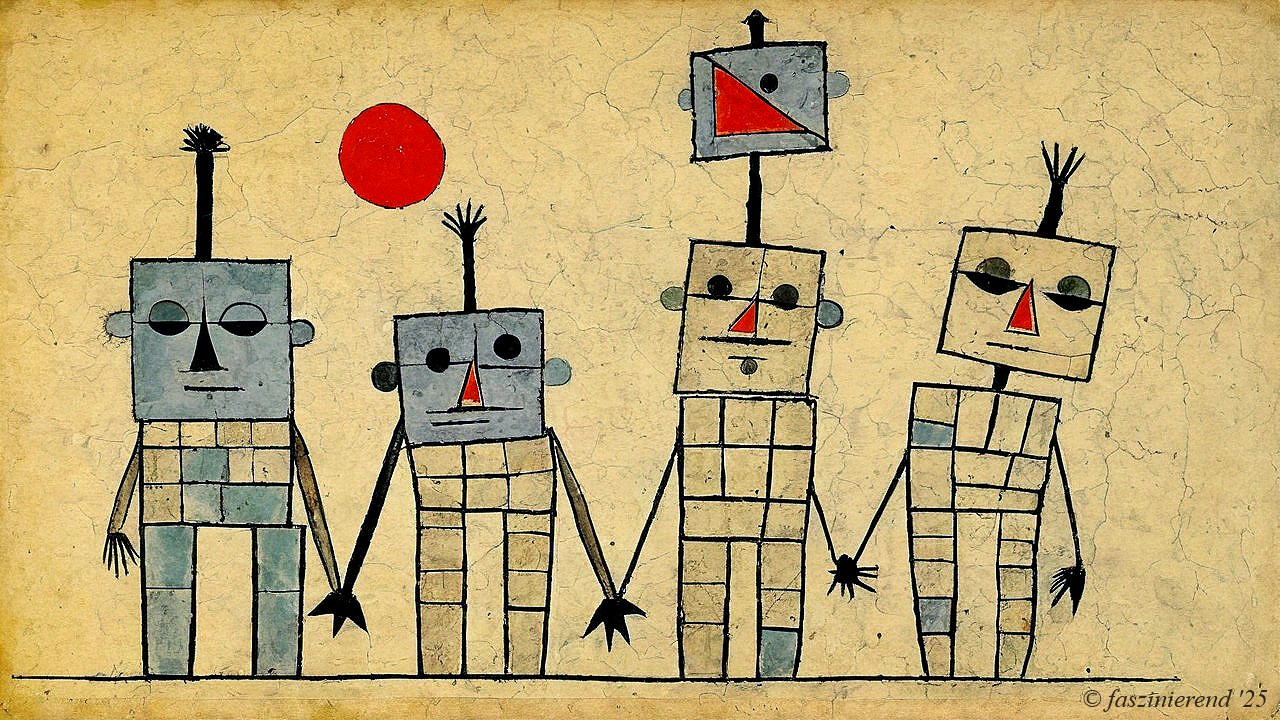 Abstract Robots with Geometric Shapes and Patterns
